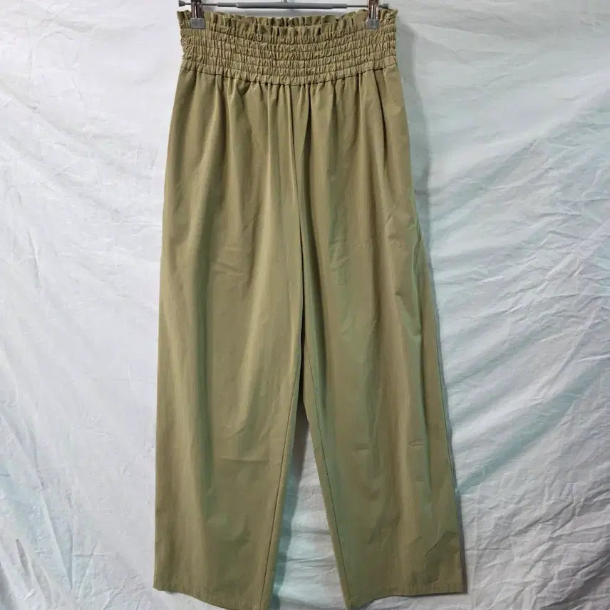 [BUNJANG] Journal Standard Smoke Banding Wide Pants Khaki / 저널 스탠다드 스모크 밴딩 와이드 팬츠 카키