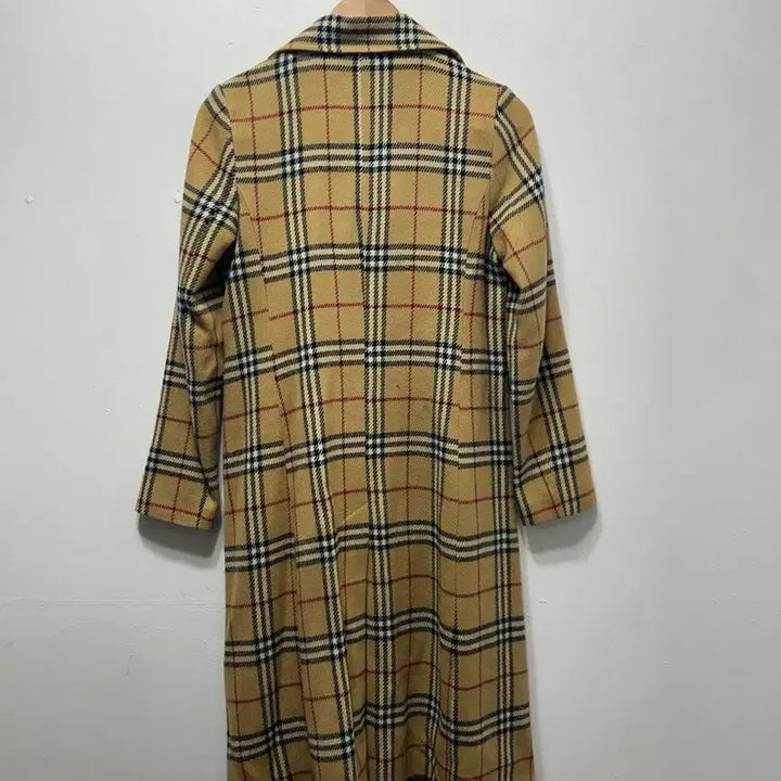 [BUNJANG] Check Double Button Long Coat / 체크 더블 버튼 롱 코트 55
