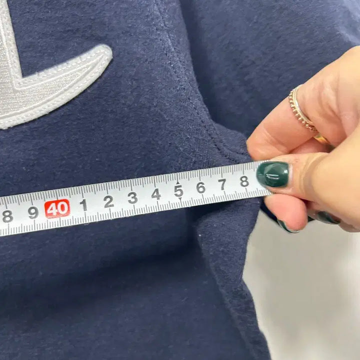 [BUNJANG] Champion Big Logo Navy T-Shirt M / 챔피온 빅로고 반팔 티셔츠 네이비 M