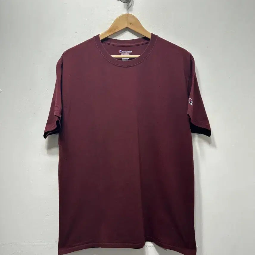[BUNJANG] Champion Burgundy T-shirt L / 챔피온 반팔 티셔츠 버건디 L