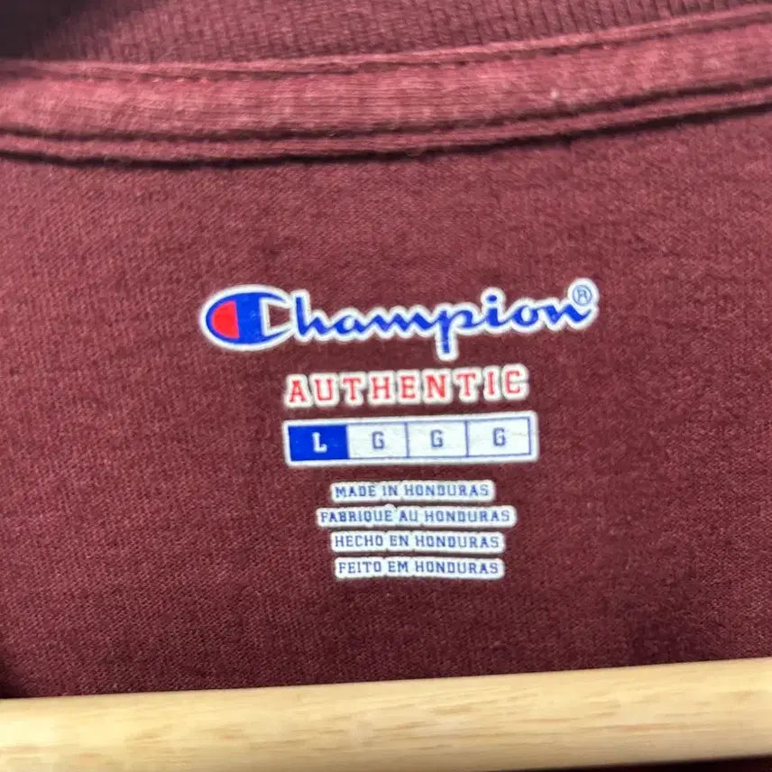 [BUNJANG] Champion Burgundy T-shirt L / 챔피온 반팔 티셔츠 버건디 L