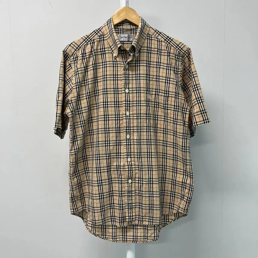 [BUNJANG] Vintage 90s Burberry Nova Check Short Sleeve Shirt (M) / [M] 90s 빈티지 노바체크 버버리 반팔 셔