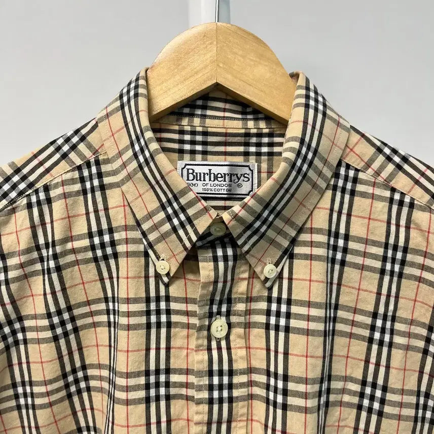 [BUNJANG] Vintage 90s Burberry Nova Check Short Sleeve Shirt (M) / [M] 90s 빈티지 노바체크 버버리 반팔 셔