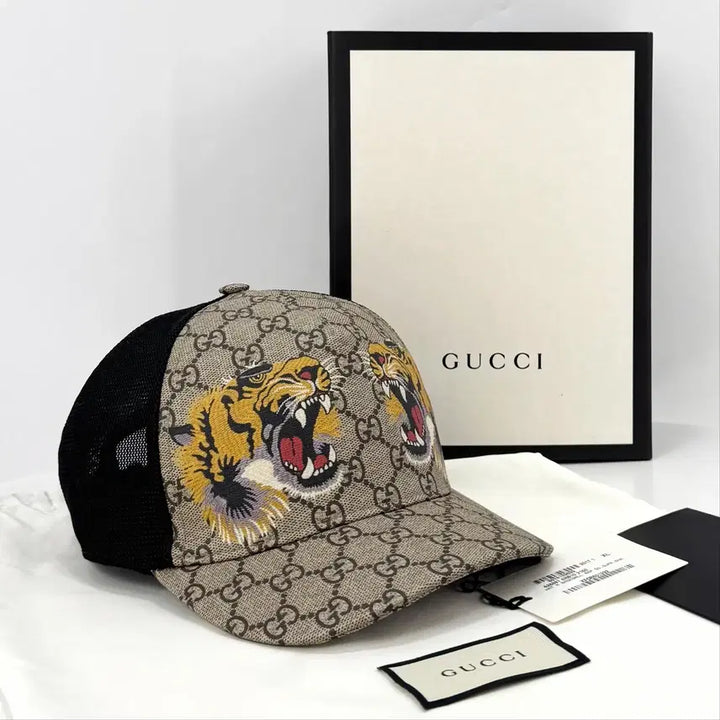 [BUNJANG] Gucci GG Supreme Tiger Mesh Baseball Cap (426887) / [XL사이즈] 구찌 GG 수프림 타이거 매쉬 볼캡 모자 (426887)