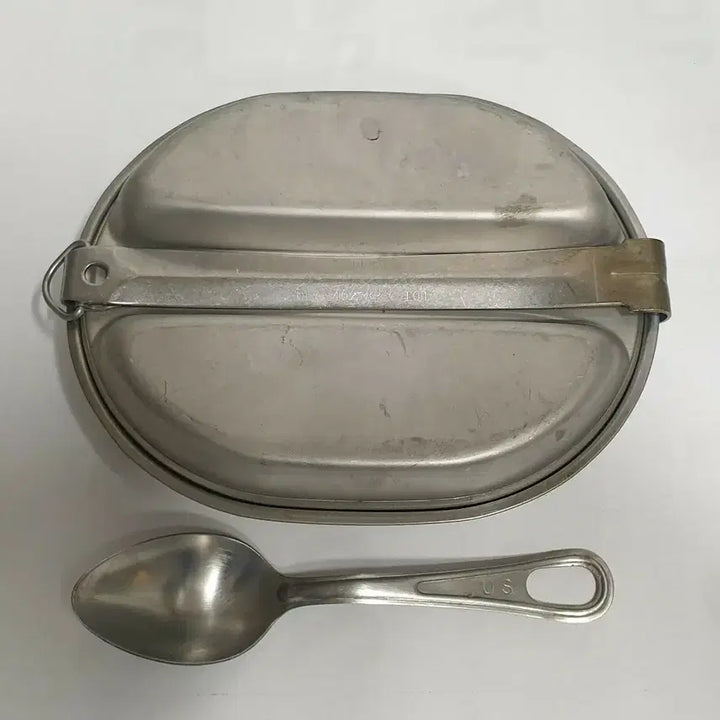[BUNJANG] 1982 US Army Mess Kit with Spoon / 1982년 야전 US 미군 반합과 수푼