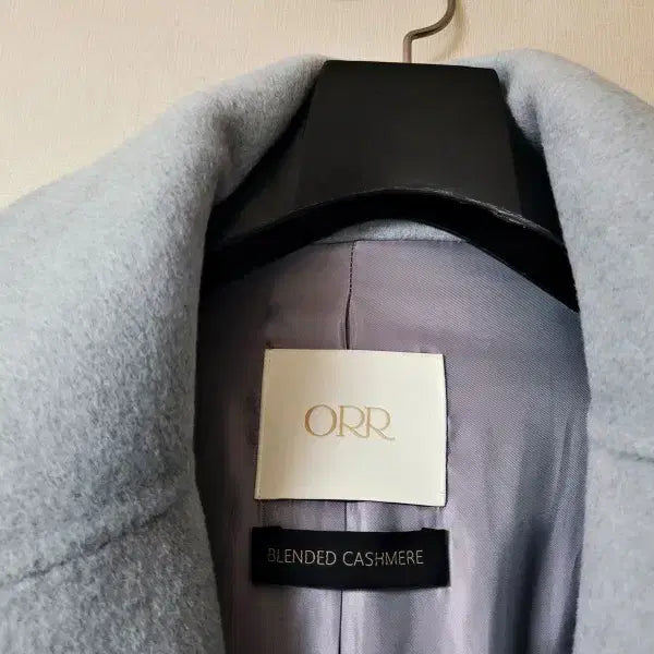 [BUNJANG] ORR Cashmere Layering Long Coat / orr 오르 머플러 레이어링 캐시미어 롱코트 myr
