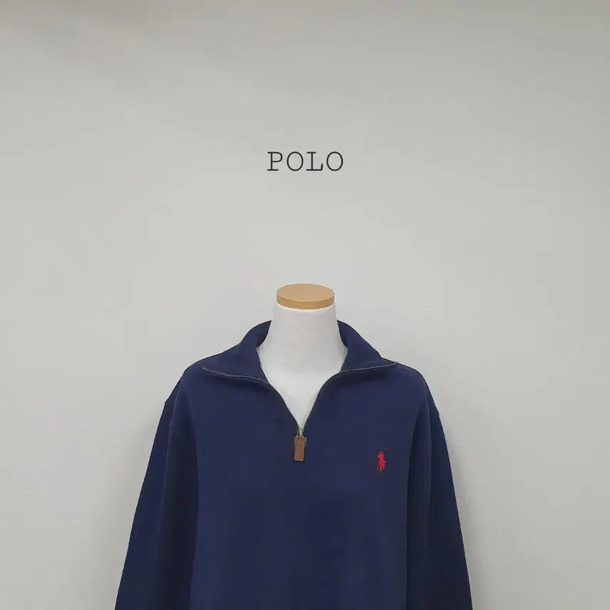 [BUNJANG] Polo Ralph Lauren Navy Half-Zip Sweatshirt / No.26032918 폴로 네이비 하프집업 맨투맨 네이비