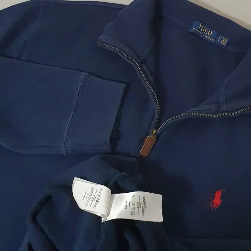 [BUNJANG] Polo Ralph Lauren Navy Half-Zip Sweatshirt / No.26032918 폴로 네이비 하프집업 맨투맨 네이비