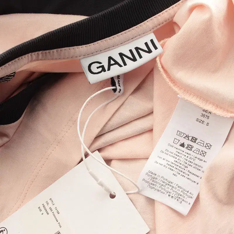 [BUNJANG] Ganni Pink Rabbit Raglan T-shirt / 가니 핑크 레빗 래글런 티셔츠 66