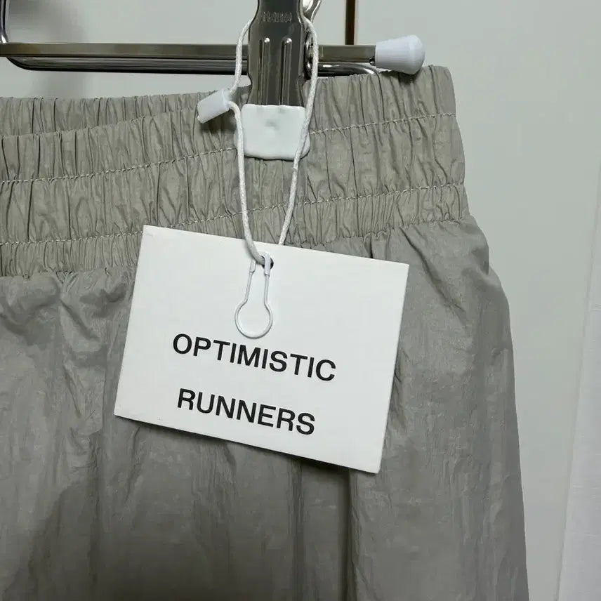 [BUNJANG] Optimistic Runners Nylon Shorts Light Gray / 옵티미스틱 러너스 나일론 쇼츠 라이트그레이