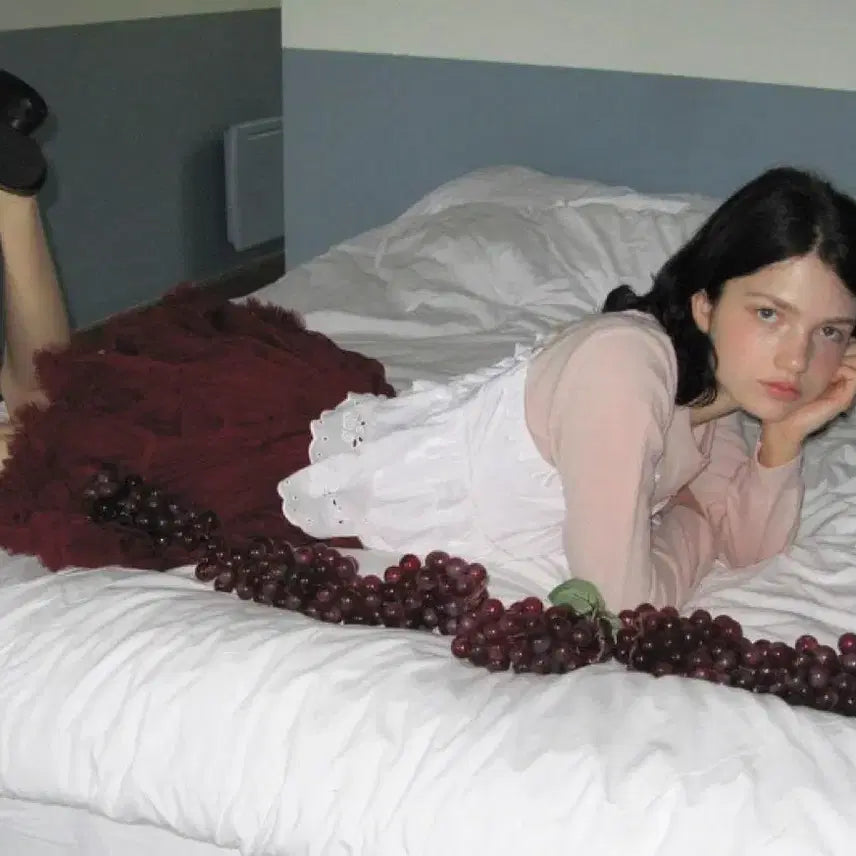 [BUNJANG] Sinoon Tulle Skirt Wine / 시눈 튜튜스커트 와인