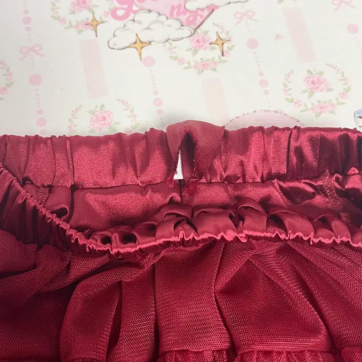 [BUNJANG] Sinoon Tulle Skirt Wine / 시눈 튜튜스커트 와인