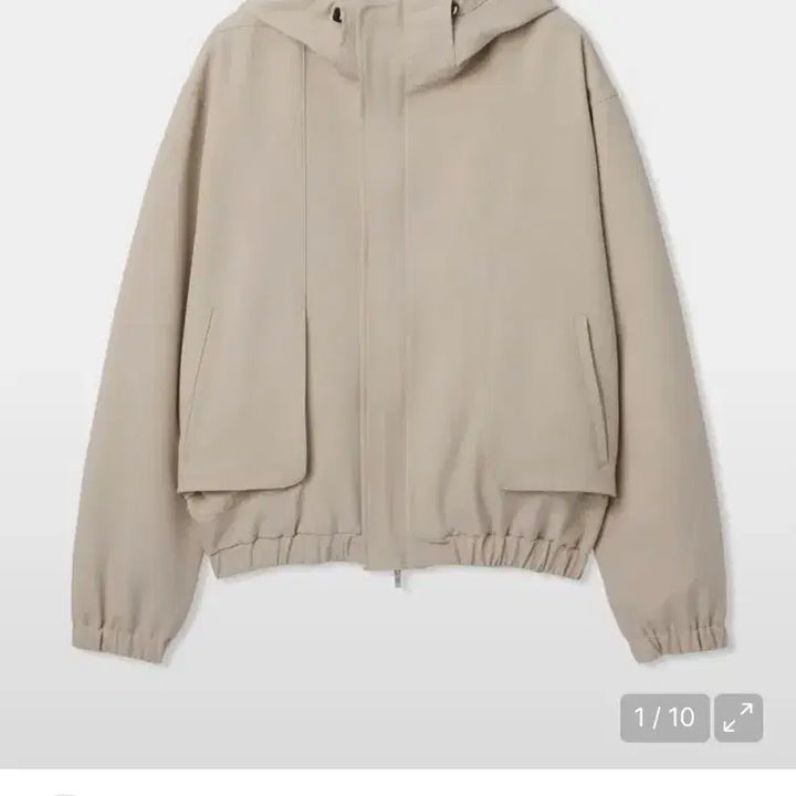 [BUNJANG] Lemard Pocket Banding Hooded Field Jacket - Light Beige Size 2 / 르마드 포켓 밴딩 후드 야상-라이트 베이지 2사이즈