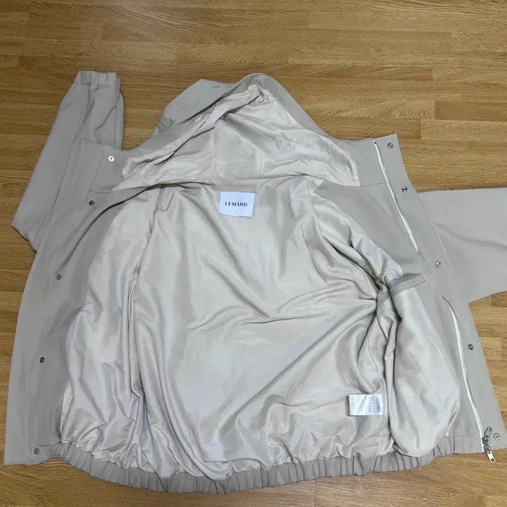 [BUNJANG] Lemard Pocket Banding Hooded Field Jacket - Light Beige Size 2 / 르마드 포켓 밴딩 후드 야상-라이트 베이지 2사이즈