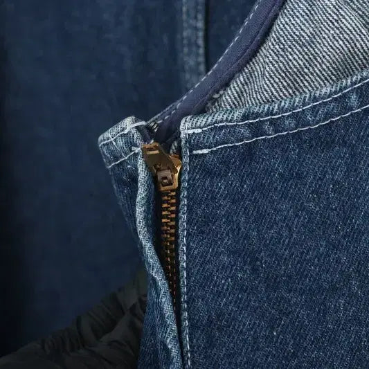 [BUNJANG] JAPAN Denim Side Zip Dress / JAPAN (WOMEN - F) 코튼 사이드 집업 데님 원피스