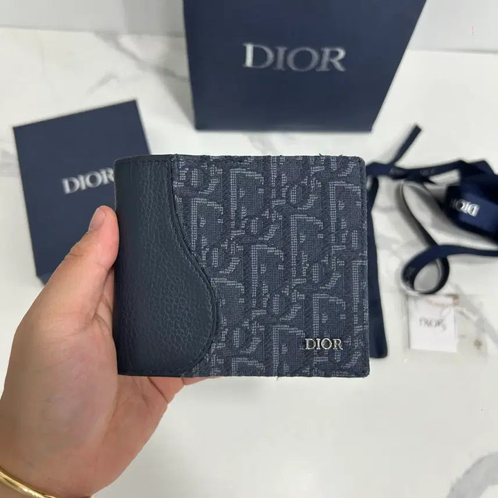 [BUNJANG] Dior Oblique Saddle Wallet Blue / {정품} 디올 오블리크 새들 반지갑 블루