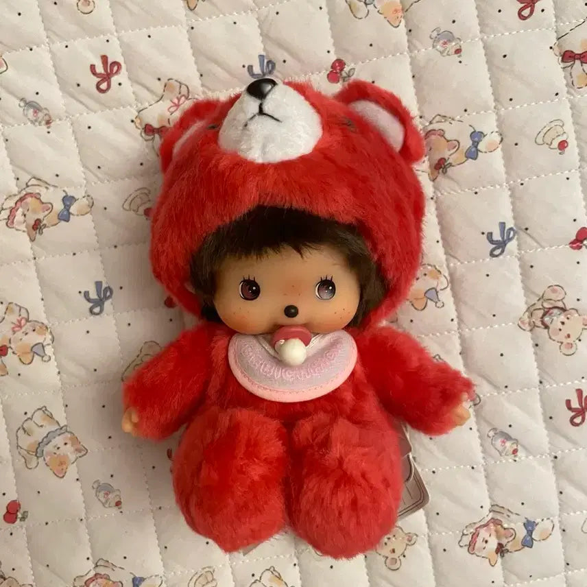 [BUNJANG] Red Bear Bebichichi and Monchhichi Plush / 빨간곰 베비치치 / 레드베어 베비치치 / 몬치치