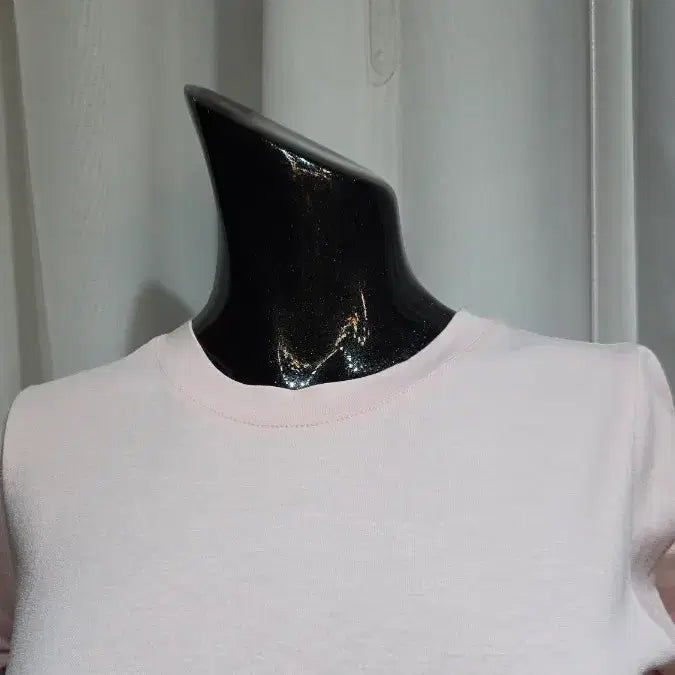 [BUNJANG] Pink Round Short Sleeve T-shirt / 핑크 라운드 쇼트 반팔