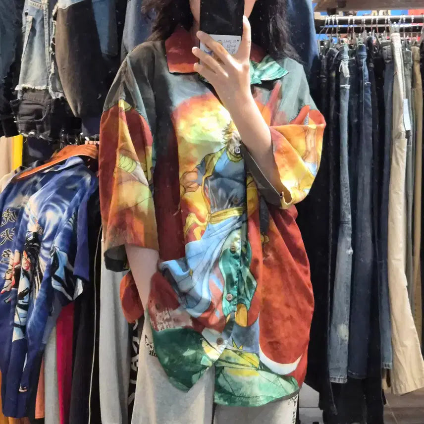 [SOLD OUT] [NO.9] 빈티지 애니메이션 그래픽 반팔 셔츠