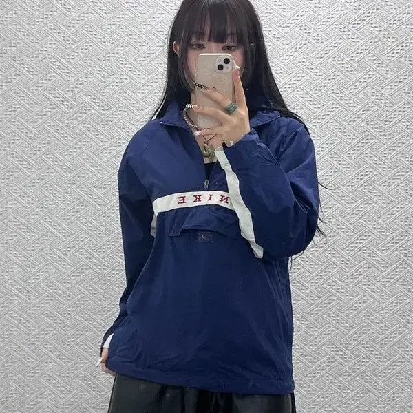 [BUNJANG] Nike Old School Retro 90s Half-Zip Windbreaker Jacket L / 나이키 올드스쿨 레트로 90&