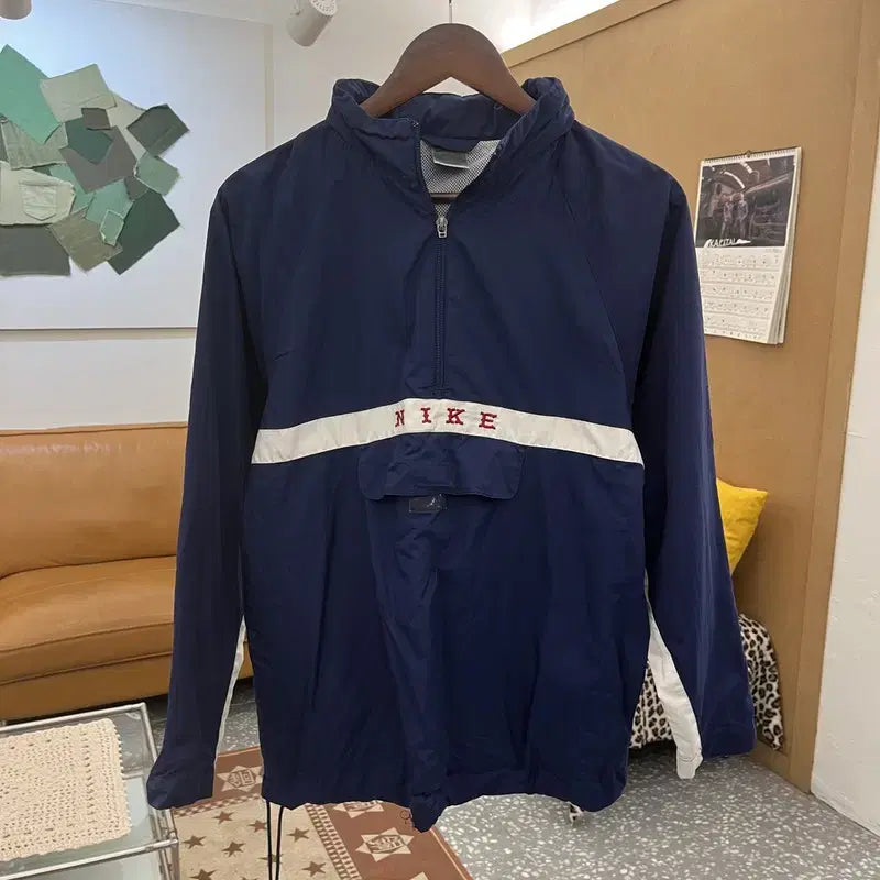 [BUNJANG] Nike Old School Retro 90s Half-Zip Windbreaker Jacket L / 나이키 올드스쿨 레트로 90&