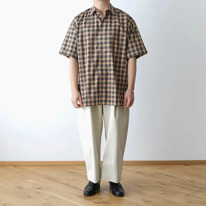 [BUNJANG] Studio Nicholson Sorono Madras Check Oversized Shirt / 스튜디오니콜슨 소로노 셔츠 마드라스 체크 오버사이즈 멀티컬러 L사이즈