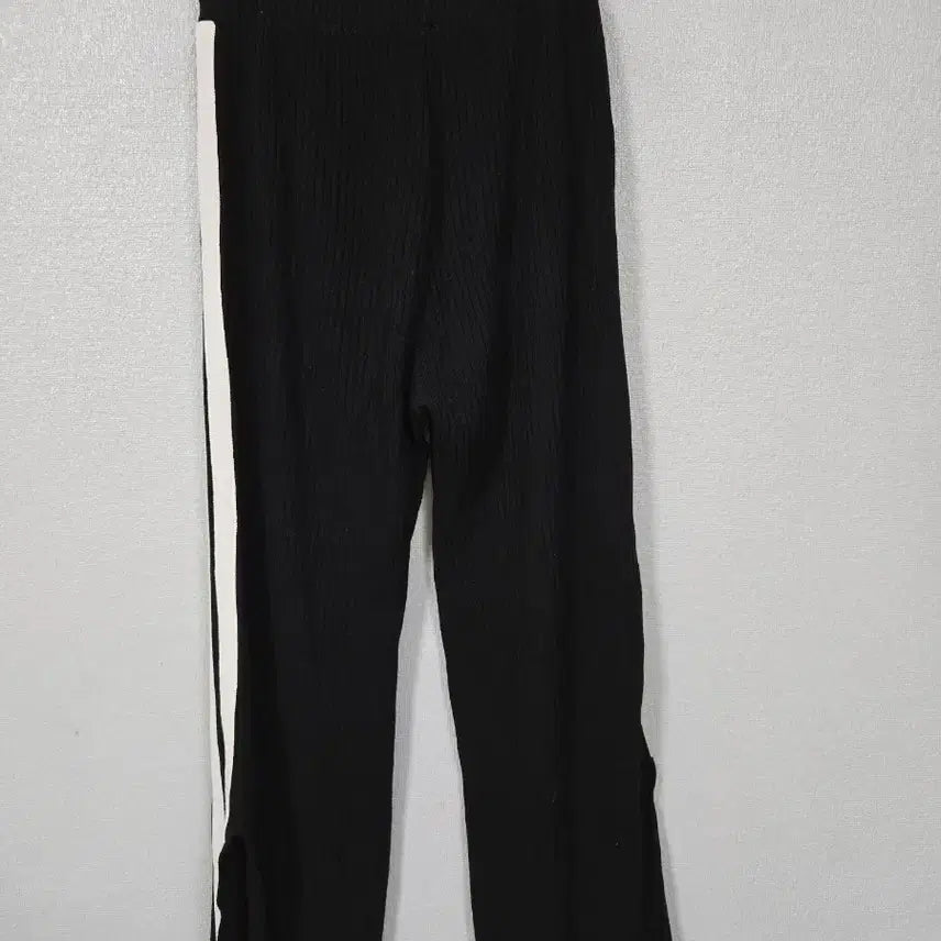 [BUNJANG] Black Side Line Knit Pants / 블랙 사이드라인 니트 팬츠 55~66