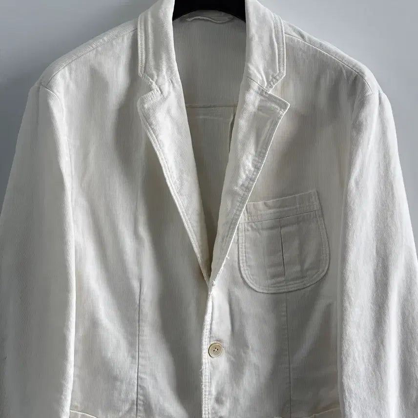 [BUNJANG] Polo White Cotton Blazer Jacket / 폴로 화이트 코튼 블레이저 자켓 (va.14)