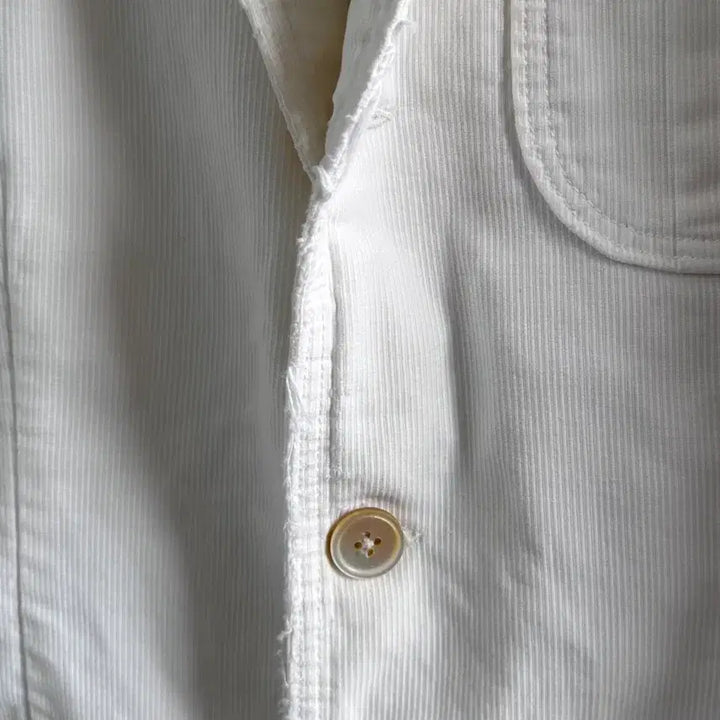 [BUNJANG] Polo White Cotton Blazer Jacket / 폴로 화이트 코튼 블레이저 자켓 (va.14)