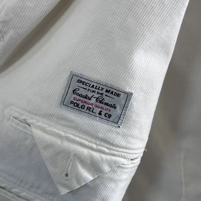 [BUNJANG] Polo White Cotton Blazer Jacket / 폴로 화이트 코튼 블레이저 자켓 (va.14)