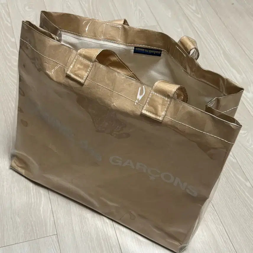 [SOLD OUT] (정품)꼼데가르송 크라프트 pvc 토트백