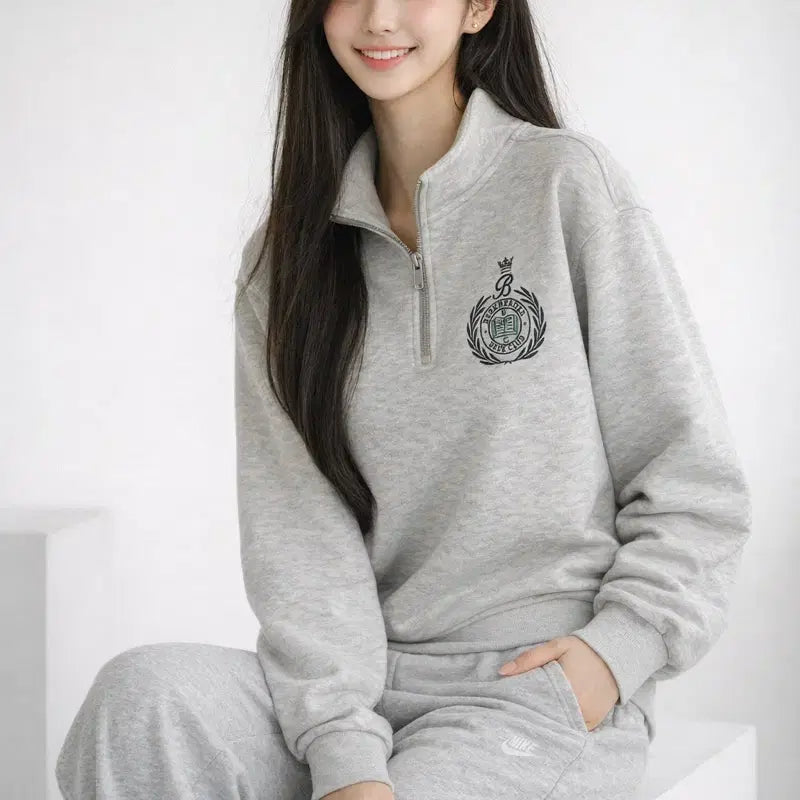 [BUNJANG] TOPTEN Half-Zip Sweatshirt / [남여공용-90]탑텐 하프집업 스웨트셔츠