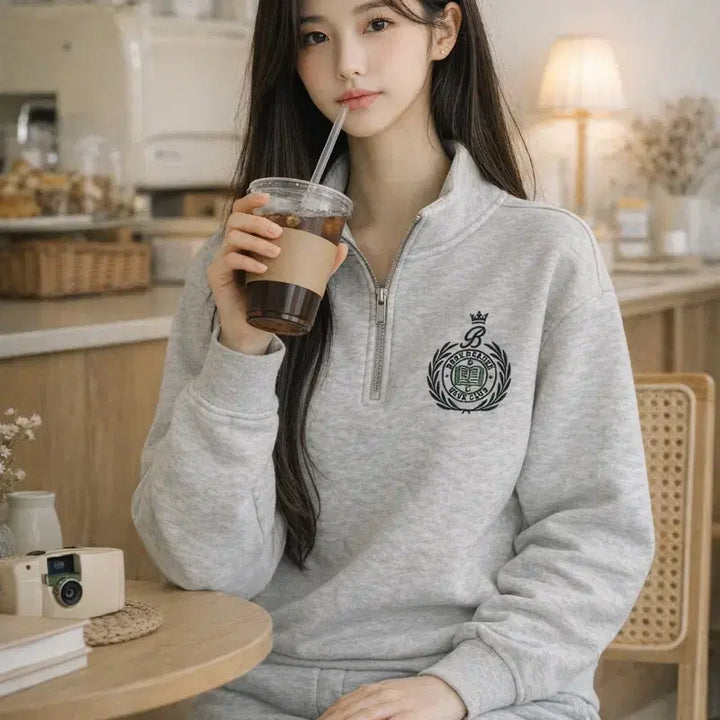 [BUNJANG] TOPTEN Half-Zip Sweatshirt / [남여공용-90]탑텐 하프집업 스웨트셔츠
