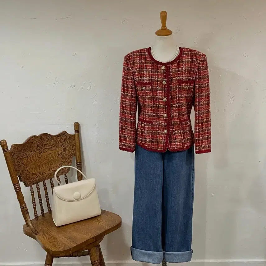 [BUNJANG] Vintage Tweed Jacket / 55) 빈티지 트위드 자켓