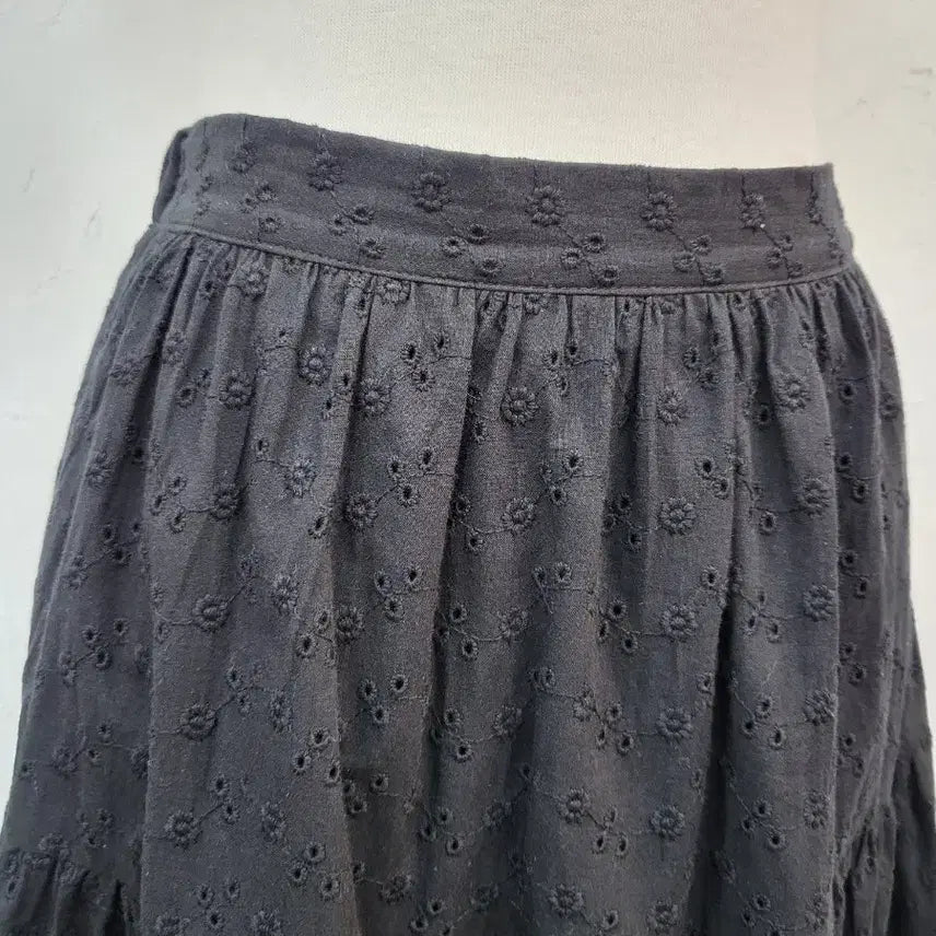 [BUNJANG] Black Ruffle Long Skirt (S) / 블랙 캉캉 롱 스커트S