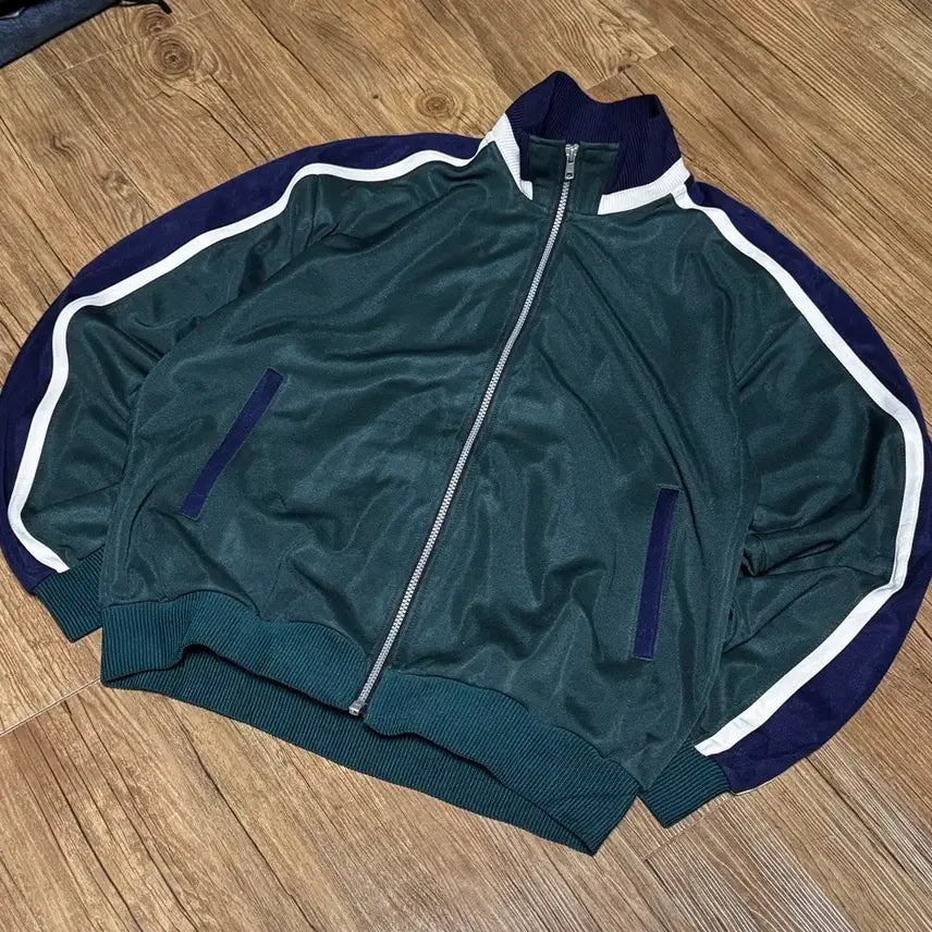 [BUNJANG] Mizuno Dark Green Navy Jersey Jacket / [XL] 미즈노 다크 그린 네이비 져지 자켓