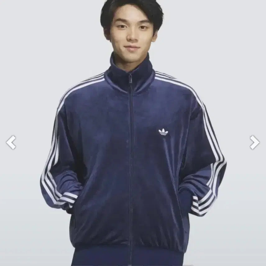 [BUNJANG] Adidas Velvet Track Top Navy Jersey / 아디다스 벨벳 트랙탑 네이비 져지