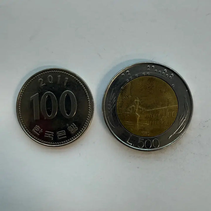 [BUNJANG] Italian 500 Lire Bimetallic Coin (1983) / 1983년 이탈리아 500리라 바이메탈 동전 S1518