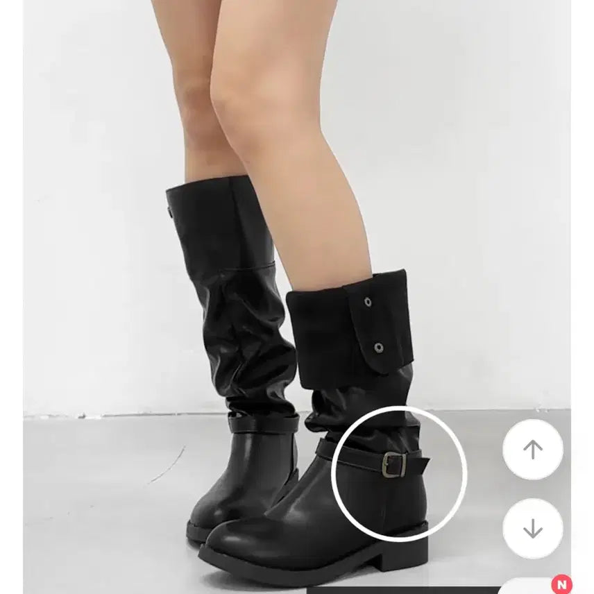 [BUNJANG] Ably 2-Way Buckle Boots / 에이블리 미들부츠 롱부츠 (2way)