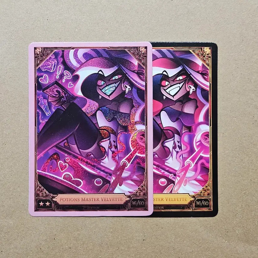 [BUNJANG] Hazbin Hotel Trading Card Velvet Pink Foil Set / 해즈빈 호텔 트레카 벨벳 핑크포일 세트