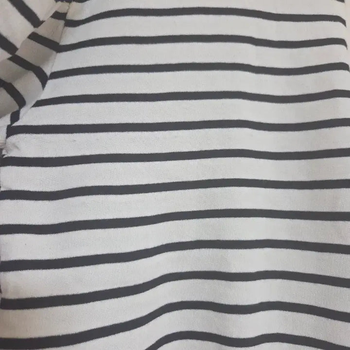 [BUNJANG] Striped Collar Neck Puff Sleeve Dress / 스트라이프 카라넥 퍼프 원피스