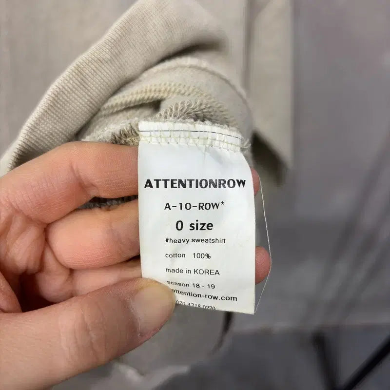 [BUNJANG] Attention Low Heavy Sweatshirt Long Sleeve T-shirt / (105) 어텐션로우 캐주얼 스트릿 헤비스웻 맨투맨 긴팔티