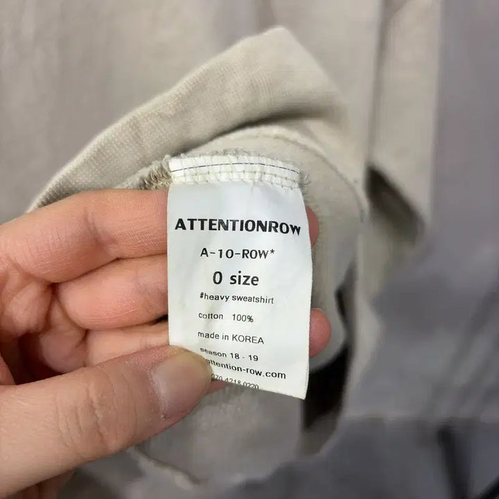 [BUNJANG] Attention Low Heavy Sweatshirt Long Sleeve T-shirt / (105) 어텐션로우 캐주얼 스트릿 헤비스웻 맨투맨 긴팔티