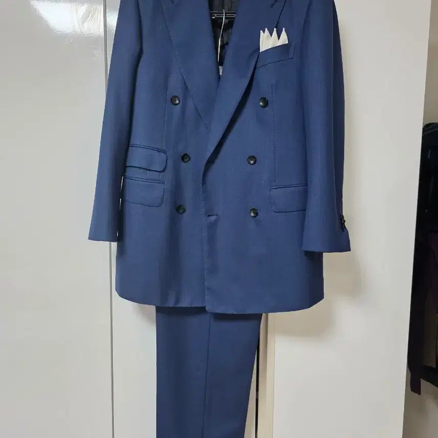 [BUNJANG] Holland &amp; Sherry Double-Breasted Suit Set / Holland &amp; Sherry 원단 더블 정장 세트