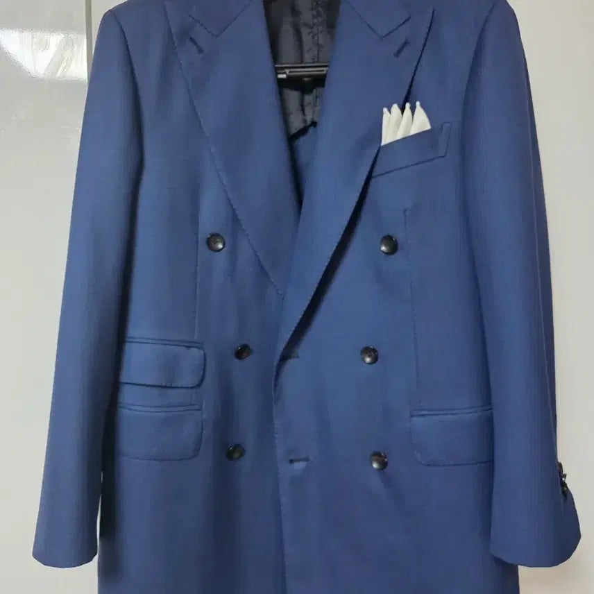 [BUNJANG] Holland &amp; Sherry Double-Breasted Suit Set / Holland &amp; Sherry 원단 더블 정장 세트
