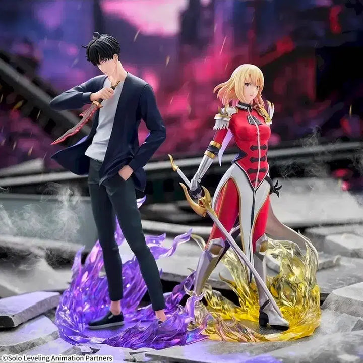 [BUNJANG] Solo Leveling Sung Jinwoo &amp; Cha Hae-in Figure 2-Piece Set / 신상) 나혼렙 성진우 &amp; 차해인 피규어 2종 세트 나 혼자만 레벨업