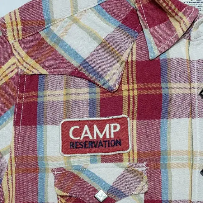[BUNJANG] Luckystore Tailors Western Patch Check Shirt / [M] Luckystore Tailors 웨스턴 패치 체크 셔츠