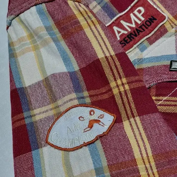 [BUNJANG] Luckystore Tailors Western Patch Check Shirt / [M] Luckystore Tailors 웨스턴 패치 체크 셔츠