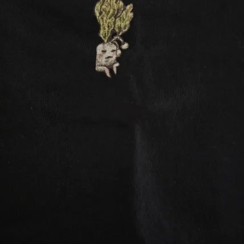 [BUNJANG] Yuko Higuchi Cat Rabbit Printed T-shirt / (착용X) 유코히구치 전시 굿즈 고양이 토끼 프린팅 반팔티 블랙