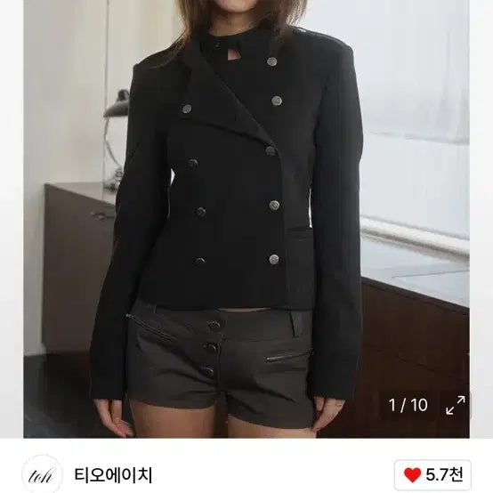 [BUNJANG] Toh Margaux Double Jacket (Gray, Size 2) / toh Margaux double jacket (그레이 2사이즈)